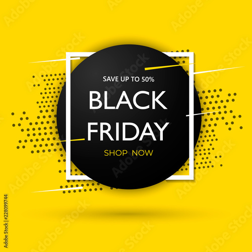 Black Friday sale inscription design template. Black Friday banner. Special offer. Vector illustration EPS10