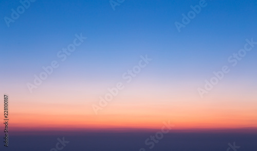 Colorful clear sky without cloud at twilight time before sunrise