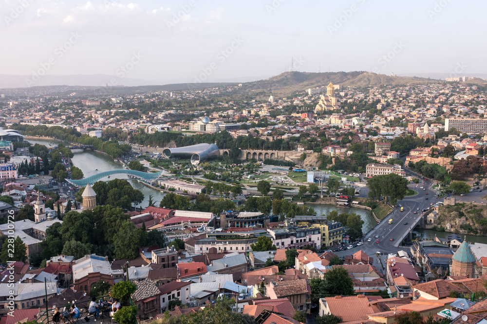 Vue aérienne de Tbilissi, Géorgie