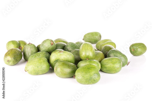 Wallpaper Mural Lot of whole fuzzless fresh green mini baby kiwi fruit isolated on white background Torontodigital.ca