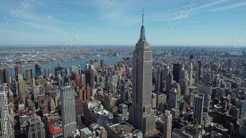 Aerial of Architecture and Cityscape in New York City