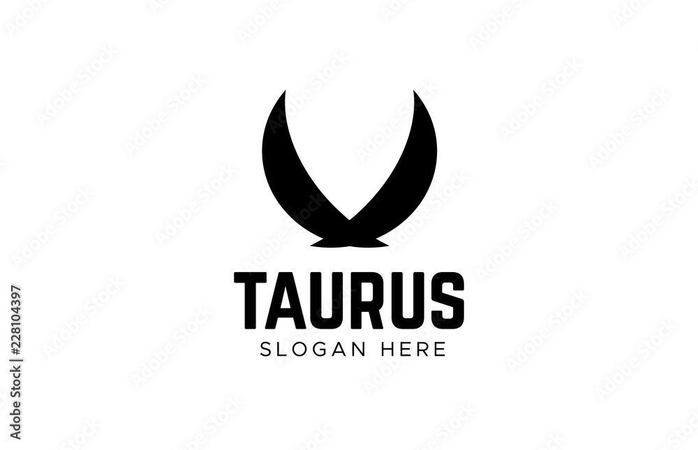 Taurus Logo Template vector. Horn logo vector