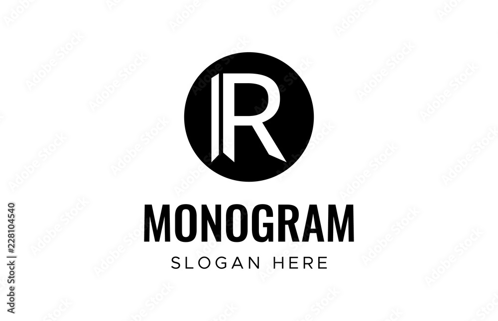 Premium letter R logo design. Luxury R logo vector monogram.