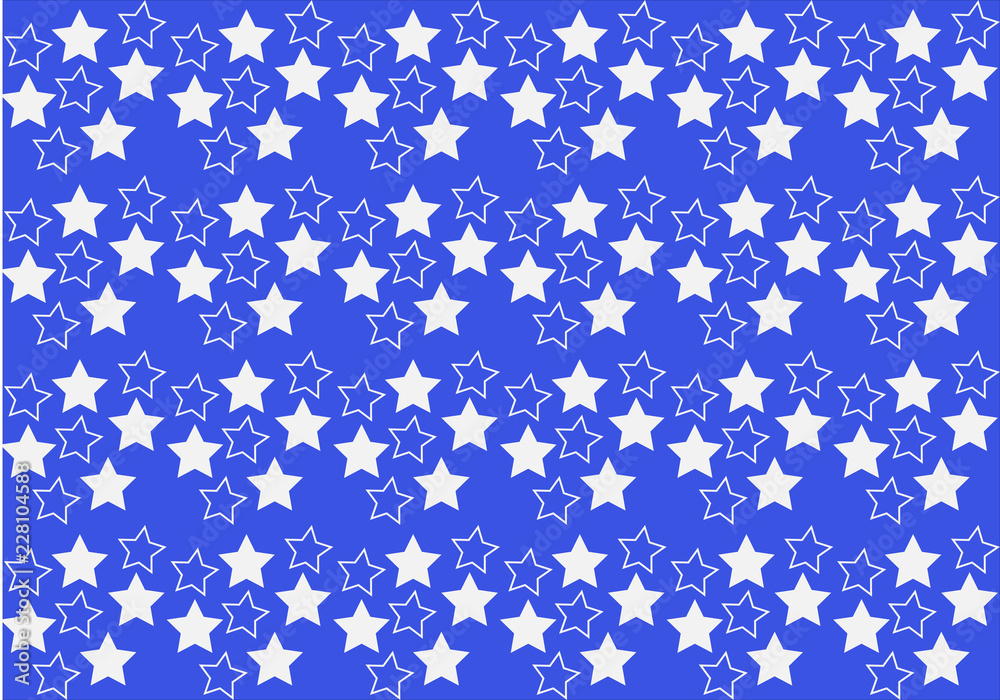 Patrón de estrella colorea las estrellas sobre un fondo azul oscuro para  el fondo  Vector Premium