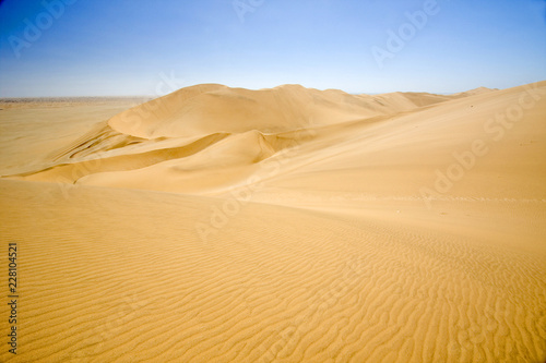 Rolling sand dunes of the Namib desert, Namibia.
