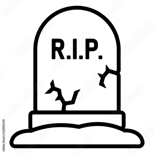 Halloween Icon - Grabstein
