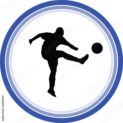 soccer women silhouette. girl player vector