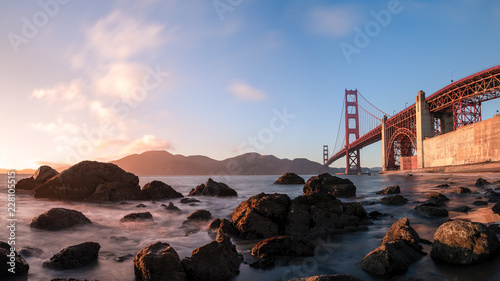 Canvastavla Golden Gate Bridge in San Francisco (Kalifornien)
