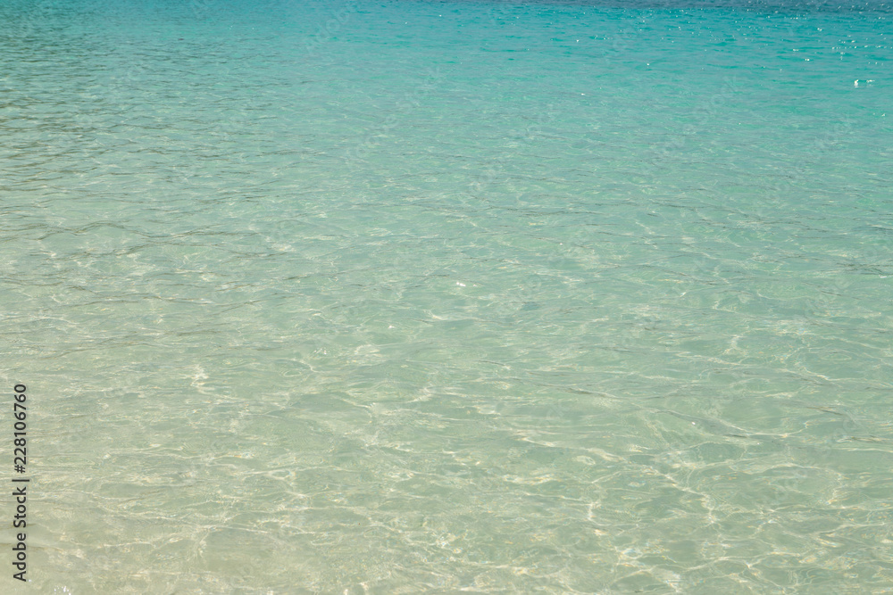 Tropical beach with clear water background