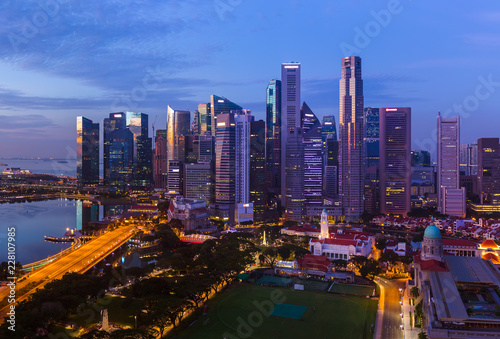 Singapore city skyline