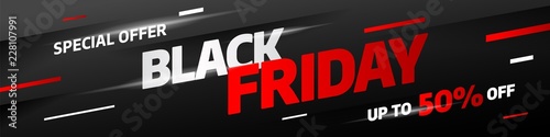 Black Friday sale banner template design. Special offer. Vector illustration eps 10.