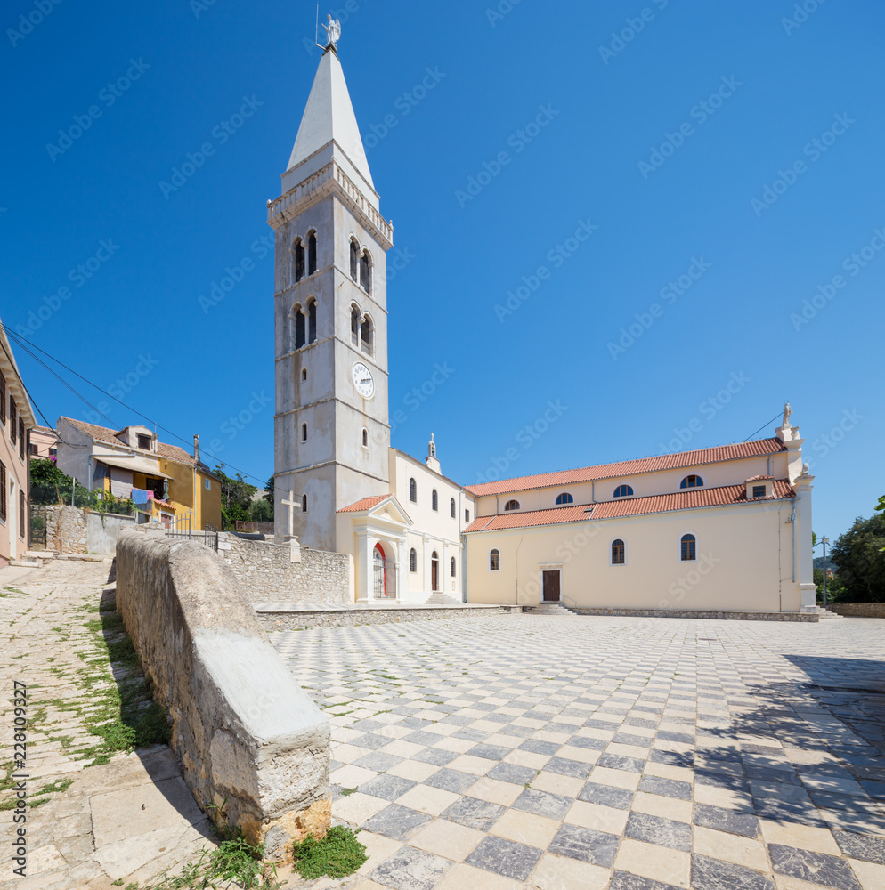 Parish church in Mali Losinj, Croatia.
