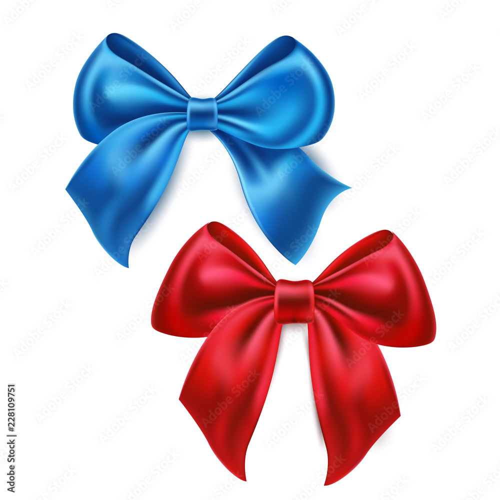 Naklejka premium Vector satin bow knot for celebration holiday