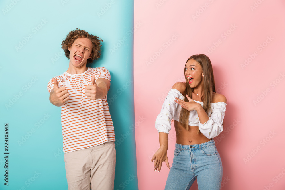 Full length of smiling young couple Full length of smiling young couple