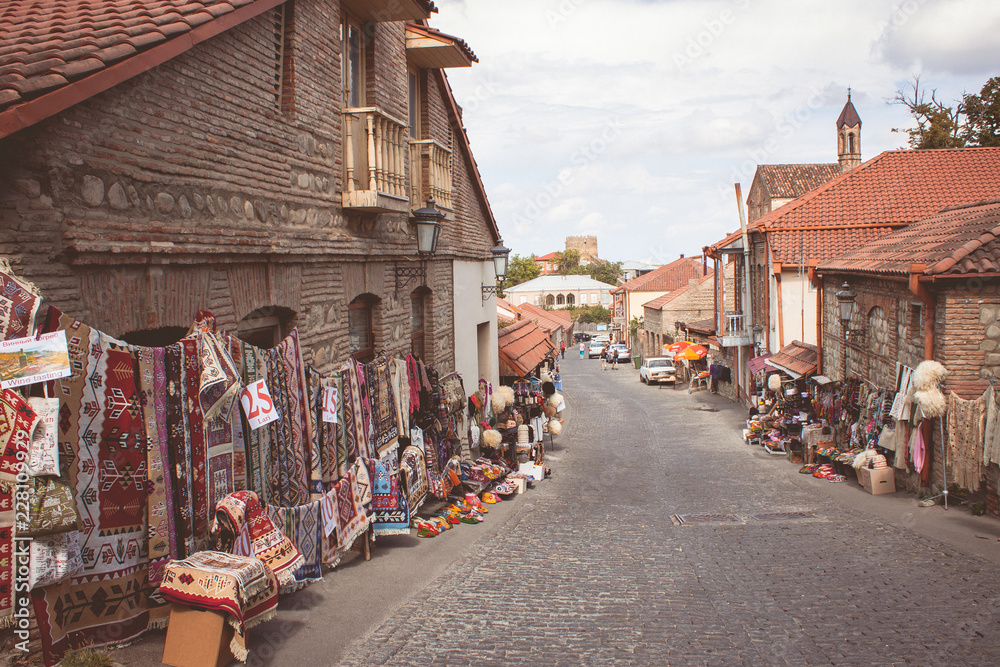 Sighnaghi street in Kakheti, Georgia