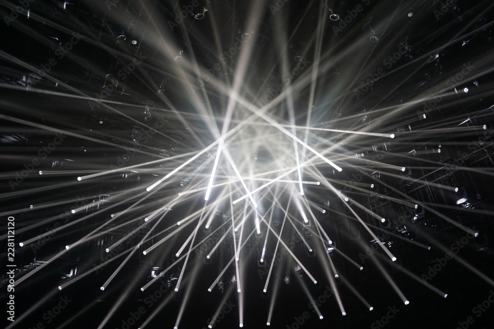 spotlights, connecting rays of light spotlights, connecting rays of light