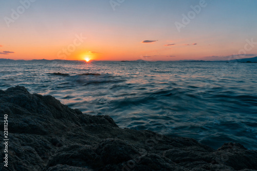 beautiful warm summer sea sunset
