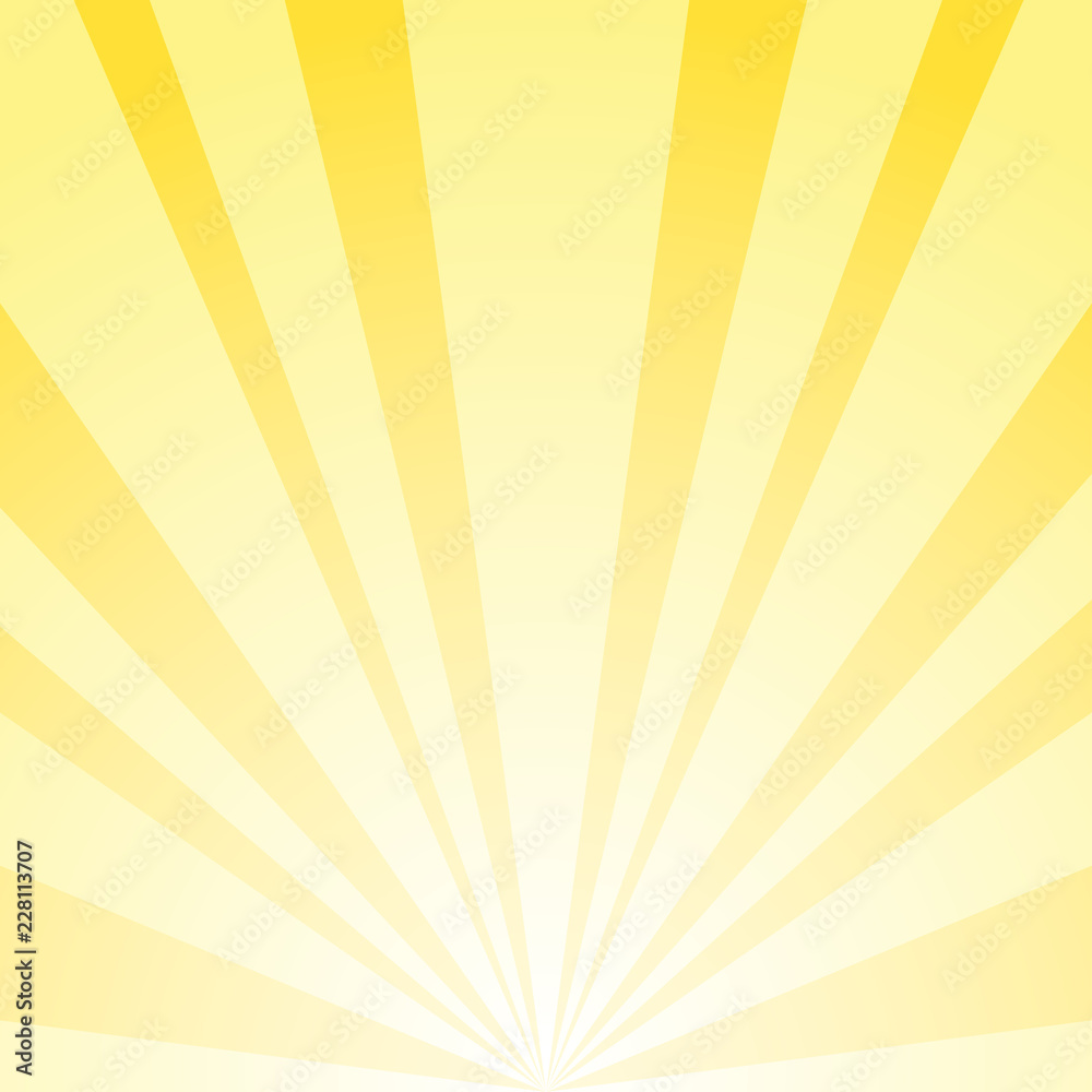 Sunlight abstract background. Bright yellow color burst background. Vector illustration.