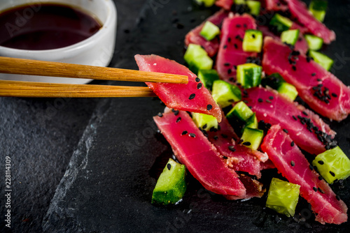 Tuna sashimi poke photo