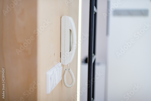 White home doorbell intercom