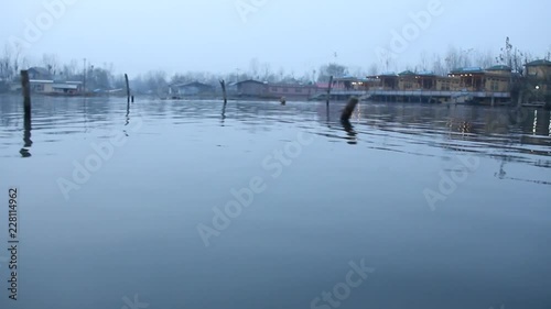 Travelling via boat on a lake in Kashmir, India
