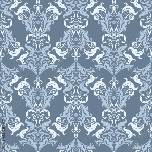 Vintage floral seamless patten. Classic Baroque wallpaper