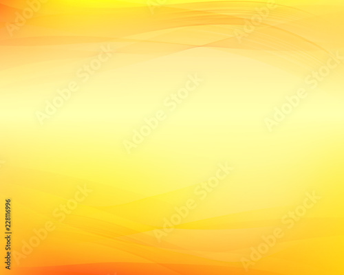 Yellow soft wavy abstract background.