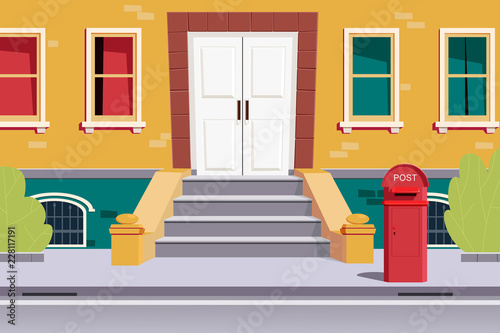 Post box in front of house
