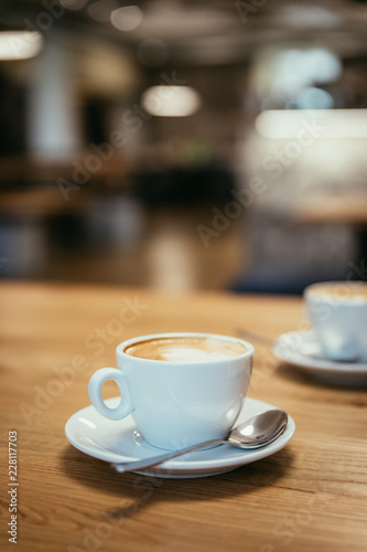Cappuccino in Cafe  Konzept  Textfreiraum