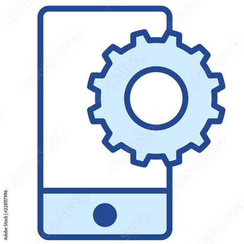 Smartphone Arbeit Vector Icon Ilustration