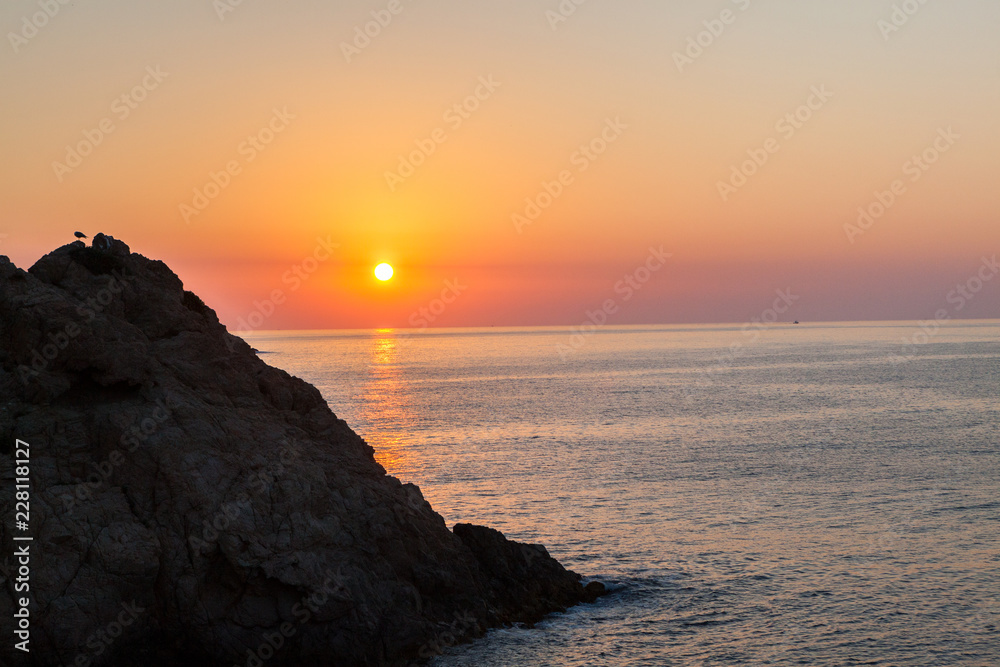 Sunrise over Tossa De Mar, catalonia, Spain