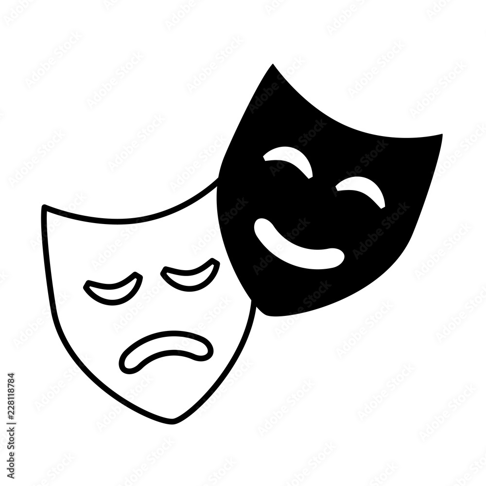 comedy drama masks theater symbol