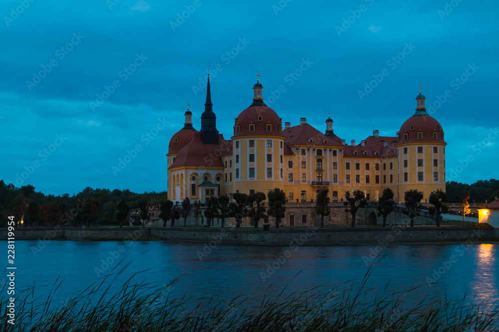 Schloss Moritzburg zur blauen Stunde