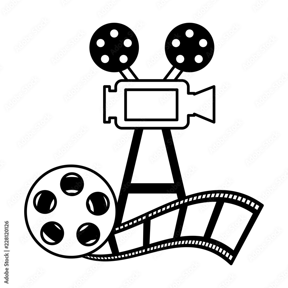 projector camera and reel strip production movie film