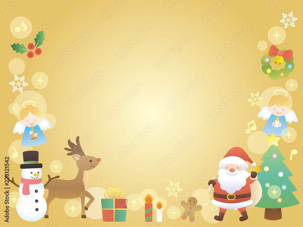 Naklejka premium かわいいクリスマスカードのイラスト