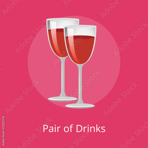 Pair of Drinks Winery Refreshing Merlot Beverages