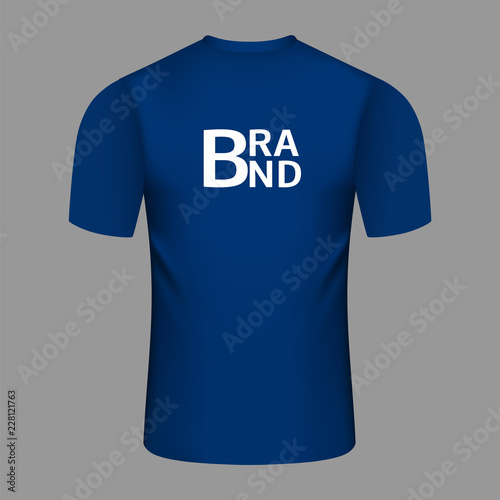 Blue tshirt icon. Realistic illustration of blue tshirt vector icon for web design