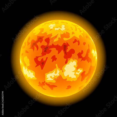 Sun icon. Isometric of sun vector icon for web design isolated