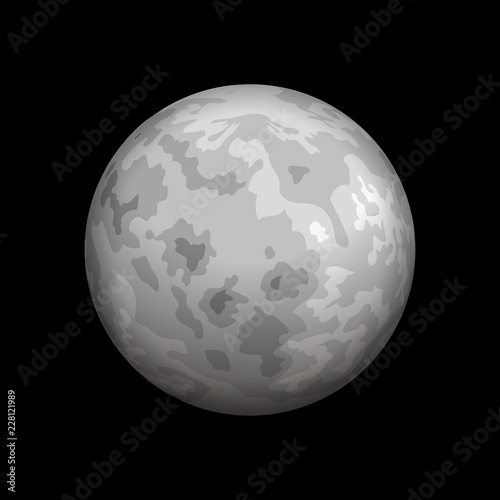 Moon planet icon. Isometric of moon planet vector icon for web design isolated