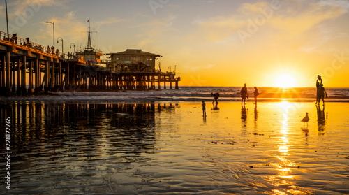 Santa Monica Pier at Sunset