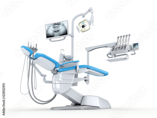 3D rendering modern dental chair