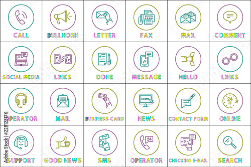 Message sms phone calls icons vector illustration