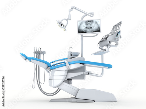 3D rendering modern dental chair