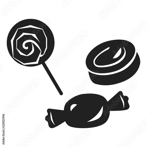 Halloween candy icon. Simple illustration of halloween candy vector icon for web design isolated on white background