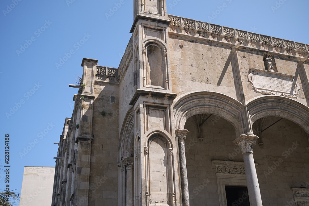 Palermo, Italy - September 08, 2018 : View of Santa Maria della Catena church Palermo, Italy - September 08, 2018 : View of Santa Maria della Catena church