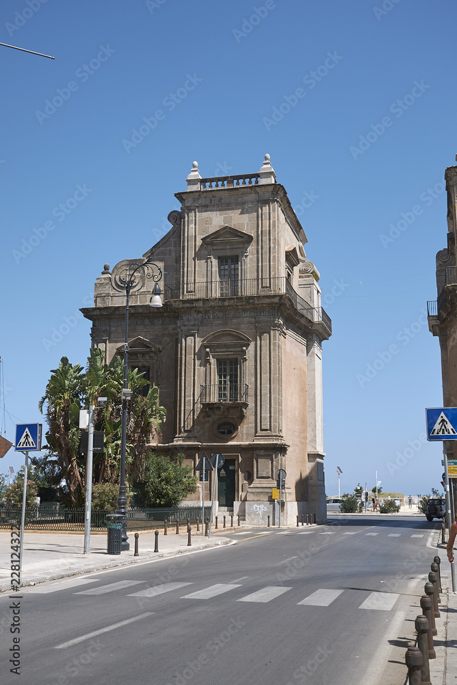 Palermo, Italy - September 08, 2018 : View of Porta Felice gate