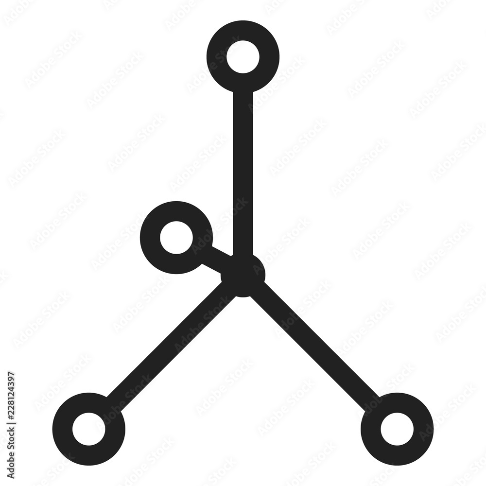 Ionic bond icon. Simple illustration of ionic bond vector icon for web design isolated on white background Ionic bond icon. Simple illustration of ionic bond vector icon for web design isolated on white background
