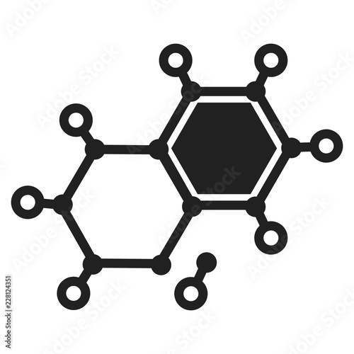 Chemical element molecule icon. Simple illustration of chemical element molecule vector icon for web design isolated on white background