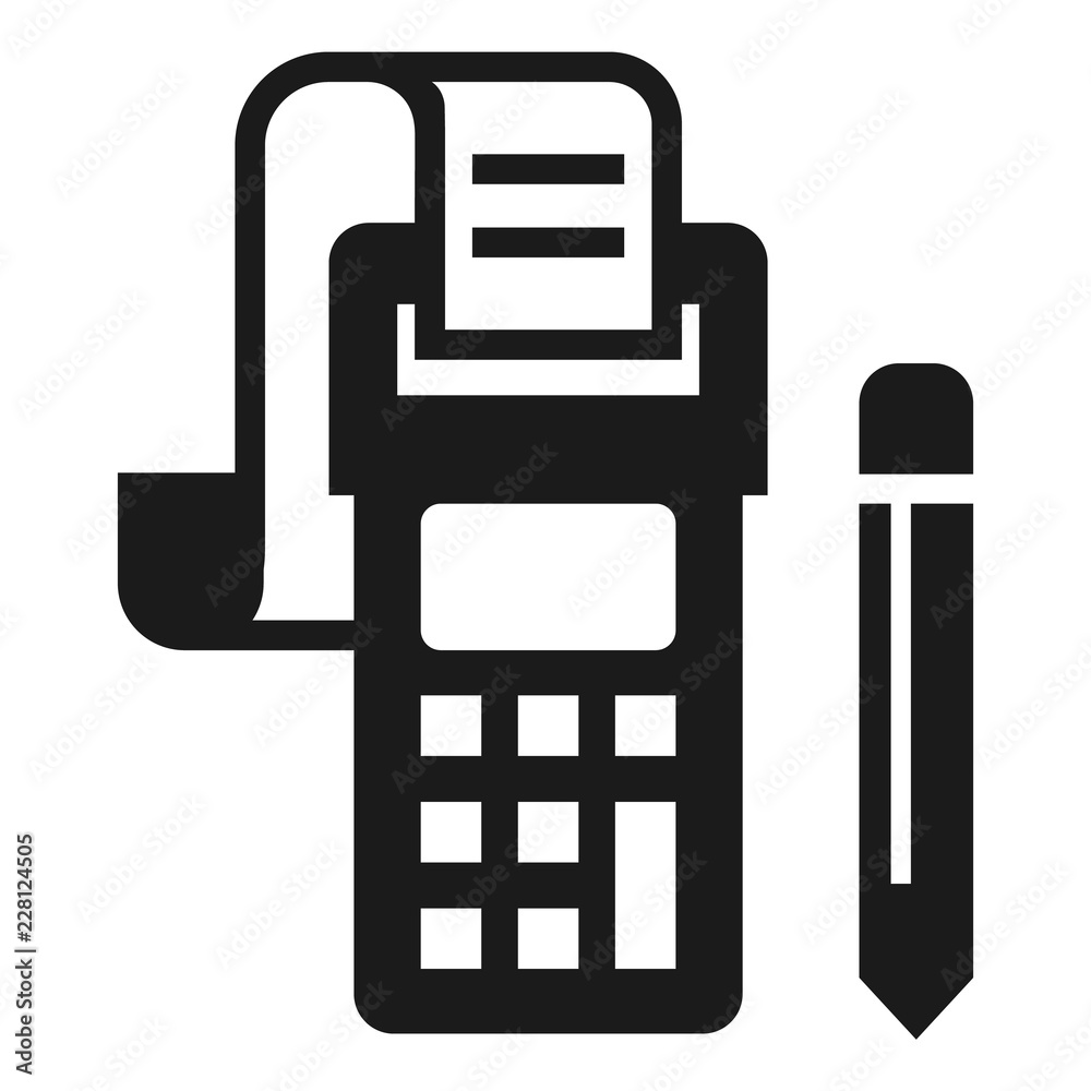 Payment terminal icon. Simple illustration of payment terminal vector icon for web design isolated on white background Payment terminal icon. Simple illustration of payment terminal vector icon for web design isolated on white background