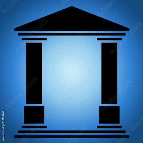 Temple 2 colonnes. Fond nuit 